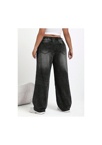 Kene Jeans Arka Kemer Lastik Füme İşlemli Büyük Beden/battal Boru Paça Denim Pantolon Siyah Kene Jeans Arka Kemer Lastik Füme İşlemli Büyük Beden/battal Boru Paça Denim Pantolon Siyah