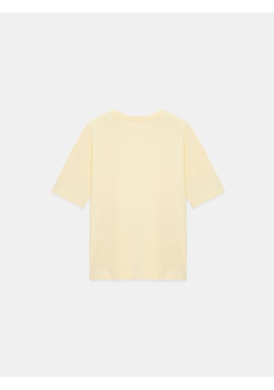 Dilvin 3683 Basic T-shirt-açık Sarı Sarı