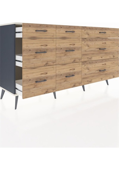 Kronos Konsol 9 Çekmeceli 176x59x99 Antrasit-aytaşı/çam Aytası/atlas Çam - Antrasıt Kronos Konsol 9 Çekmeceli 176x59x99 Antrasit-aytaşı/çam Aytası/atlas Çam - Antrasıt