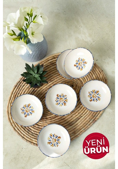 Keramika Sapphire Halka Çerezlik / Sosluk 13 Cm 6 Adet 22746