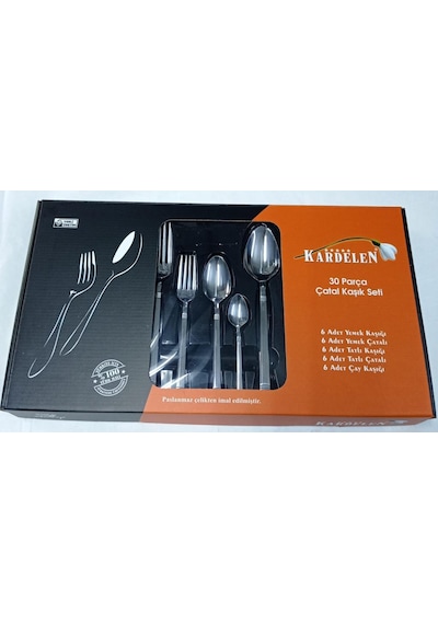 Kardelen 6 Kişilik Turkuaz 30 Parça Set Çelik