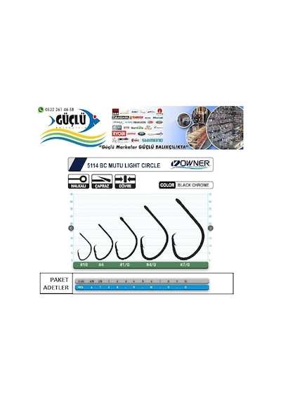 Owner 5114 Mutu Light Bc Olta İğnesi No:2/0 - Standart