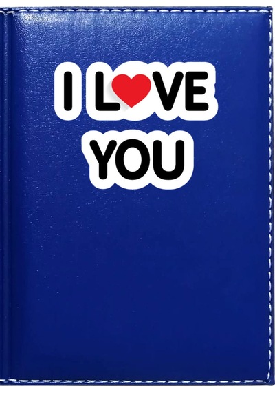 Promosyon Denizi I Love You 1 Görselli Lacivert Ruhsat Kabı