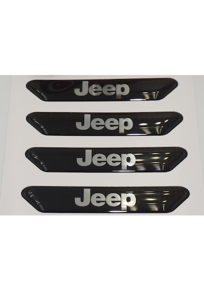 Jeep Logo Kapı Kenarı Koruma Metalize Damla Desen 3M Band