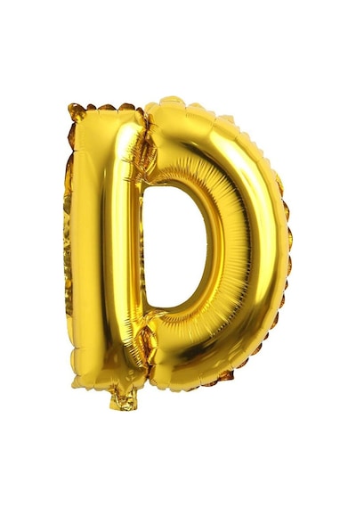 Gold Folyo Balon Orta Boy D Harfi