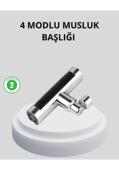 360 Dönebilen Musluk Başlığı 4 Fonksiyonlu Su Tasarruflu Ve Dayanıklı Renkli