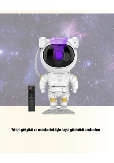 Dekoratif Fonksiyonel Astronot Projeksiyon Aydınlatma