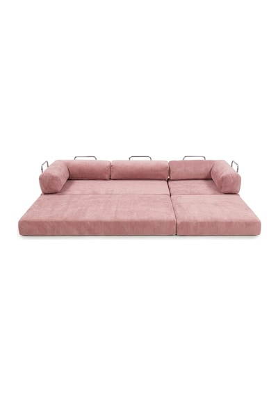 Herev 300x100 Sünger Köşe Koltuk Takımı Yatak Olur Kanepe Yıkanabilir Fitilli Kadife Kumaşlı Şark Köşe Pembe Herev 300x100 Sünger Köşe Koltuk Takımı Yatak Olur Kanepe Yıkanabilir Fitilli Kadife Kumaşlı Şark Köşe Pembe