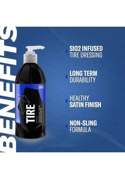Gyeon Q² Tire Lastik Parlatıcı Ve Koruyucu Jel - Seramik Bazlı Lastik Teker Cilası Pompalı 500 Ml