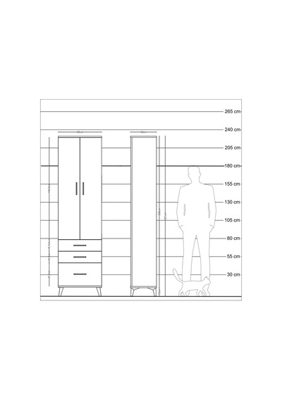 Arges Dolap 4 Raflı 3 Çekmeceli 2 Kapaklı 60x30x221 Aytaşı-antrasit Atlas Çam Arges Dolap 4 Raflı 3 Çekmeceli 2 Kapaklı 60x30x221 Aytaşı-antrasit Atlas Çam