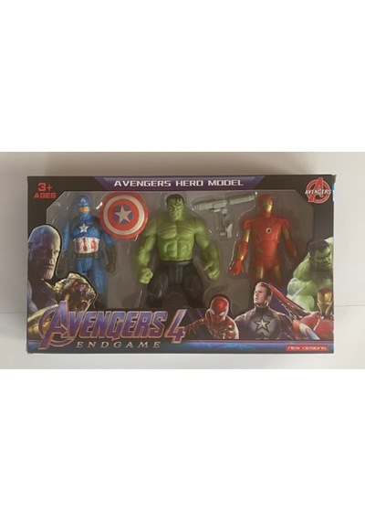 Demir Adam. Hulk. Kaptan Amerika 17 Cm 3'lü Işıklı Figür Avengers