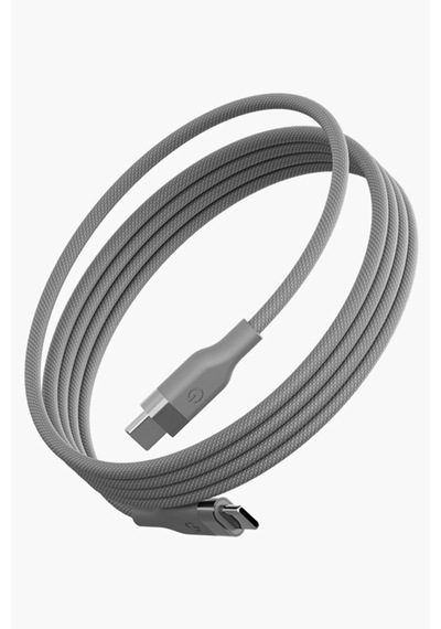 Helix 1.5m 100w Manyetik Katlanma Özellikli Type-c To Type-c Pd Hızlı Şarj Kablo - Natural Grey