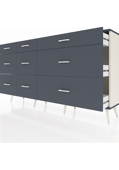 Arges Konsol 9 Çekmeceli 176x30x99 Aytaşı-antrasit Antrasıt - Aytası Arges Konsol 9 Çekmeceli 176x30x99 Aytaşı-antrasit Antrasıt - Aytası