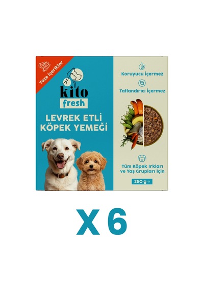 Kito Fresh Levrek Etli Taze Yetişkin Köpek Yemeği 6 x 250 G