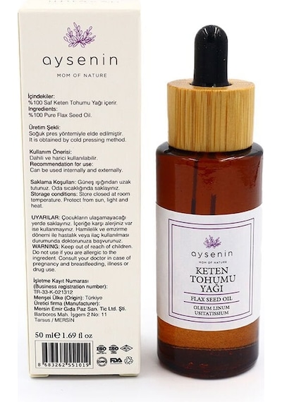 Aysenin Keten Tohumu Yağı / Linseed Oil 250 ML.