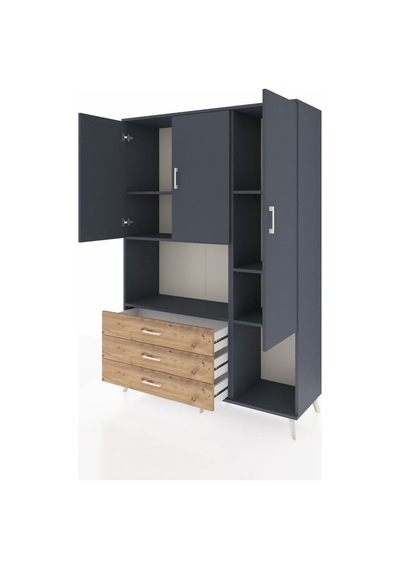 Hyperion Dolap 6 Raflı 3 Çekmeceli 3 Kapaklı 132x44x195 Antrasit-antrasit/çam Antrasıt/atlas Çam Hyperion Dolap 6 Raflı 3 Çekmeceli 3 Kapaklı 132x44x195 Antrasit-antrasit/çam Antrasıt/atlas Çam