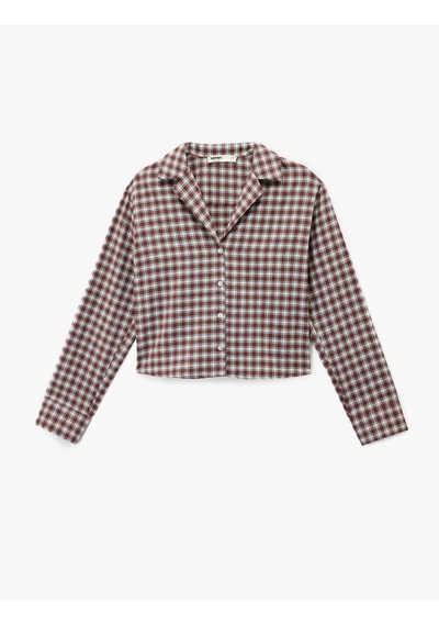 Koton Uzun Kollu Gömlek Yaka Oversize Crop Ekoseli Pijama Üstü Bordo Desenli 6wlk50050mw Bordo Desenli Koton Uzun Kollu Gömlek Yaka Oversize Crop Ekoseli Pijama Üstü Bordo Desenli 6wlk50050mw Bordo Desenli