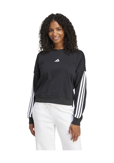 Black/whıte Adidas Kadın Günlük Sweatshirt Essentials 3-stripes French Terry Sweatshirt Je0016 SiYAH
