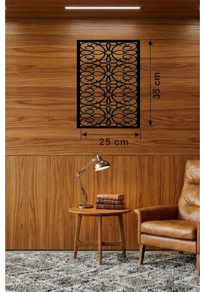 Mey İthalat Sarmaşık Ve Yaprak Motifli Ahşap Duvar Tablosu - 25x35 Cm Lazer Kesim Dekoratif Pano Çok Renkli