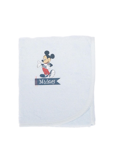 Özdilek Mickey Mouse Nakışlı Bambu Bebek Pelerin Mavi Lisanslı