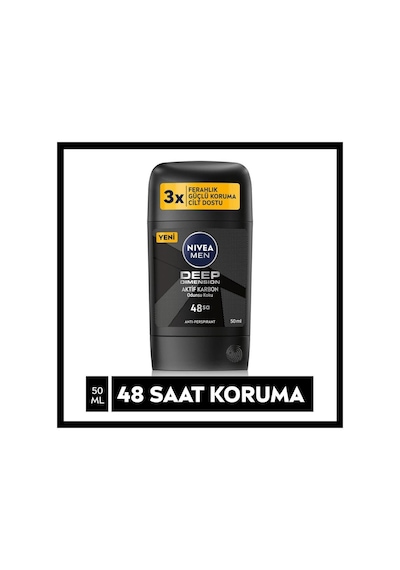 Nivea Men Deep Dimension Aktif Karbon Erkek Stick Deodorant 50 ML