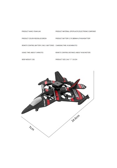 D20 Kameralı Wifi App Uçan Jet Drone Gyro Stabilize Engel Kaçınmalı Uzaktan Kumandalı Akıllı Köpük Uçak
