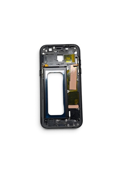 A520 Orta Kasa Galaxy A5 2017 Uyumlu Siyah Renk Orta Kasa Çerçeve + Ses Açma On Off Tuş Bordu Ve Plastik