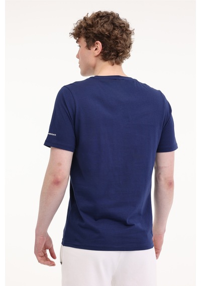 Lumberjack Ml Chen 11hl1004 5fx İndigo Erkek Kısa Kol T-shirt 000000000102012707 Mavi