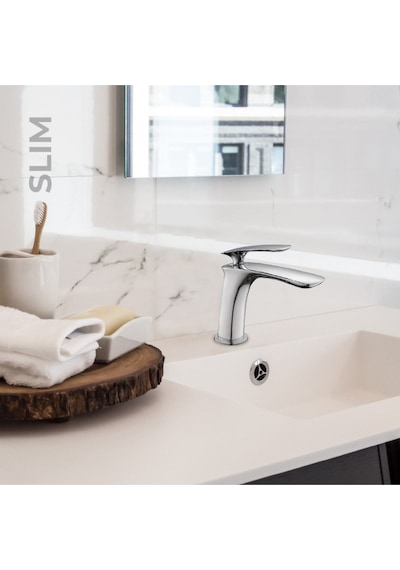 Newarc Slim Lavabo Bataryası Krom
