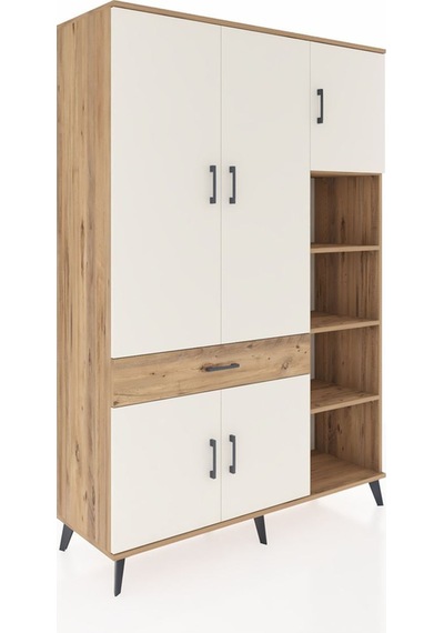 Hyperion Dolap 10 Raflı Tek Çekmeceli 5 Kapaklı 132x44x195 Çam-aytaşı/çam Aytası/atlas Çam Hyperion Dolap 10 Raflı Tek Çekmeceli 5 Kapaklı 132x44x195 Çam-aytaşı/çam Aytası/atlas Çam