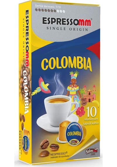Espressomm® Single Origin Colombia Alüminyum Kapsül Kahve 10 Adet