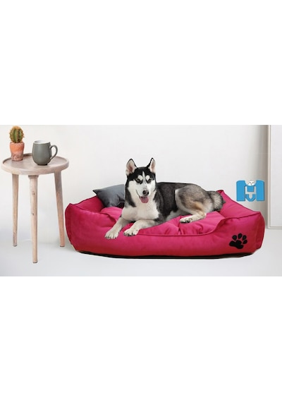 Mavi Vitrin Mukavemetli Battal Boy Köpek Yatağı Kemik ve Yastıklı 110 x 90 CM