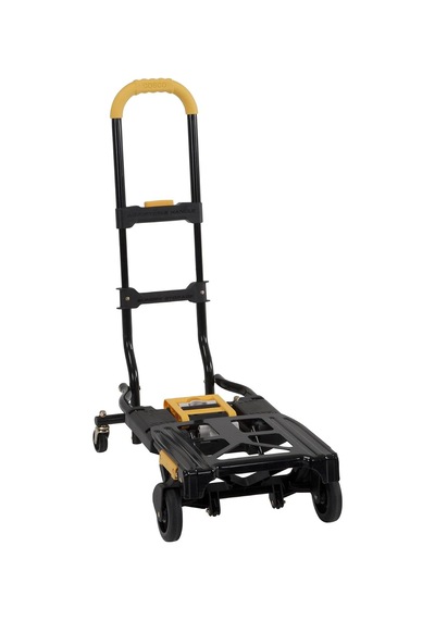 Tr 12225ygb1e 2'si 1 Arada Katlanır El Arabası, 300 Lb. Kapasite, Uzatılabilir Saplı Çok Pozisyonlu, Sarı