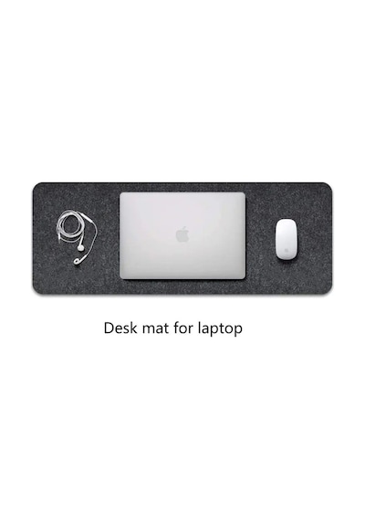 Oyun Mouse Pad Büyük Keçe Sümen Klavye Mat Masa Koruyucu 3mm Antrasit Renk 120x50cm