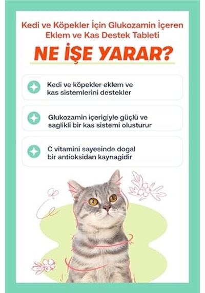 Move+g Glucosamine Tablet Kedi Ve Köpekler İçin Eklem Ve Kas Desteği