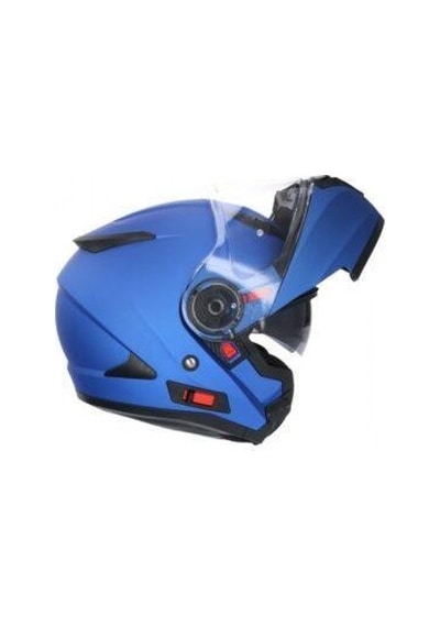 Shiro Flip Up 4133 SH 508sv Tırıton Monoclour SolidMat Güneş Gözlüklü Motosiklet Kaskı Mat Mavi