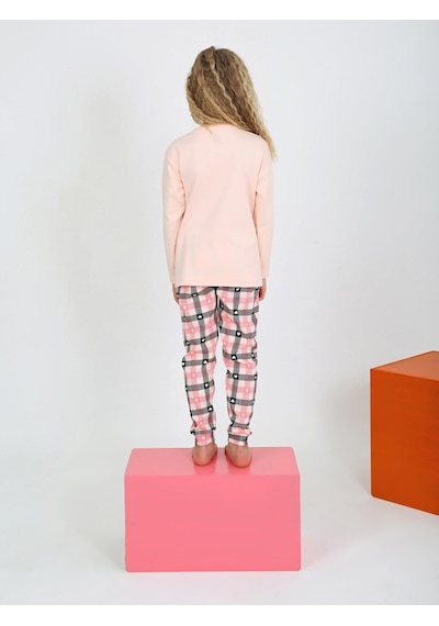 Kız Çocuk Uzun Kollu %100 Pamuklu Düğmeli Pijama Takımı Your Dreams SOMON