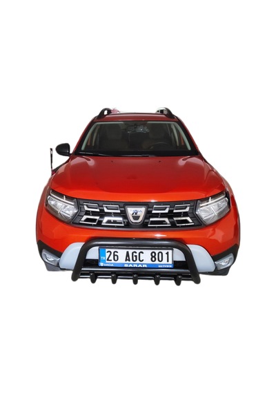 DACİA DUSTER 2018 SONRASI SAFARİ SİYAH KROM ÖN TAMPON KORUMA FİLDİŞLİ MODEL