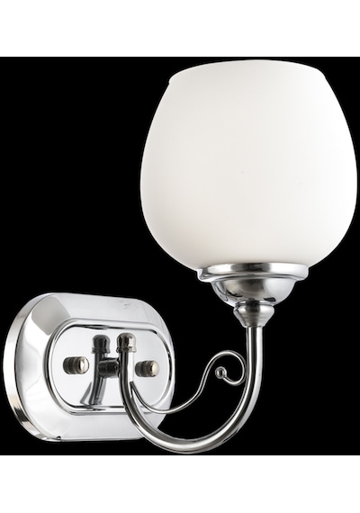 Lamore Home Belçim Opal Camlı Tekli Krom Aplik Krom