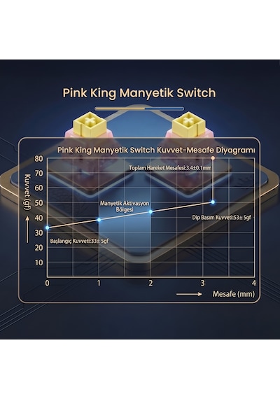 Aula Leobog Pink King Manyetik Switch 20 Adet