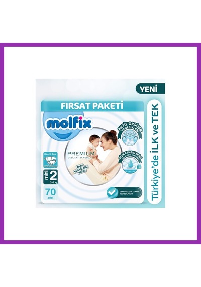 Bezos Premium Bebek Bezi Fırsat Paketi 2 Beden 3-6 Kg 70 Adet Bty Standart