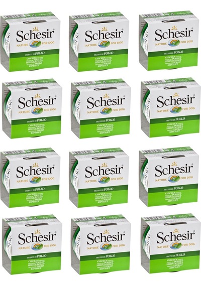 Schesir Tavuk Fileto Yetişkin Köpek Konservesi 12 x 150 G