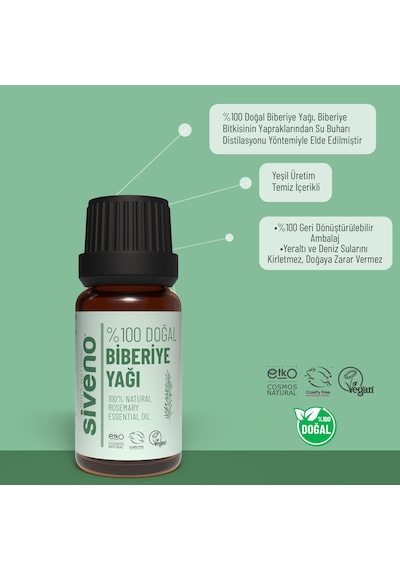 Siveno %100 Doğal Biberiye Uçucu Yağı 10 ML
