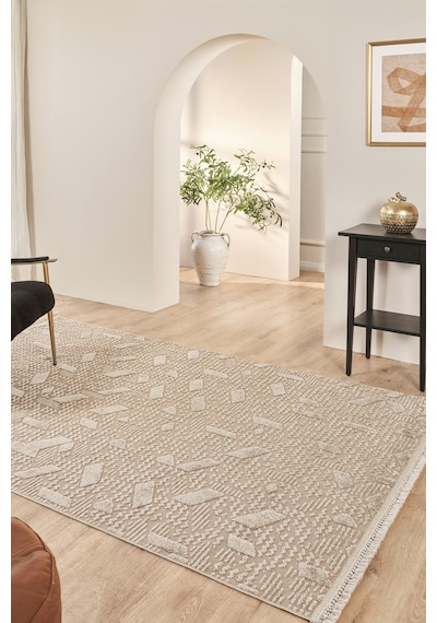 Kaşmir Halı 7/24 İskandinav Sten 200x290 Cm Bej