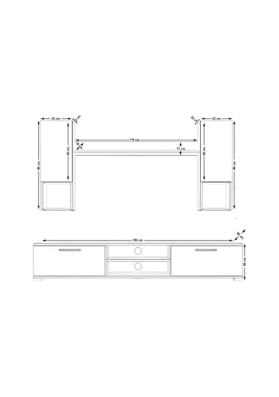 Decoraktiv Eko 5da Slm Dvd Tv Ünitesi Tv Sehpası Ceviz