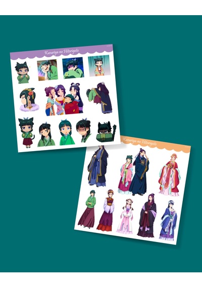 Eczacının Günlüğü Maomao - Kusuriya No Hitorigoto 2li Sticker Set-parlak Kağıt