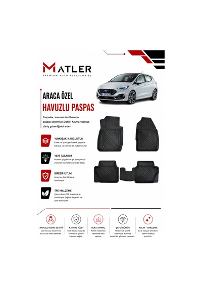 Ford Fiesta 2022 Model 4d Ekstra Havuzlu Paspas