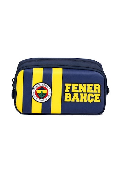 Fenerbahçe İki Gözlü Erkek Çocuk Fenerbahçe Baskılı Mavi - Sarı Okul Kalem Çantası/kalemlik - 70016 Sarı - Lacivert