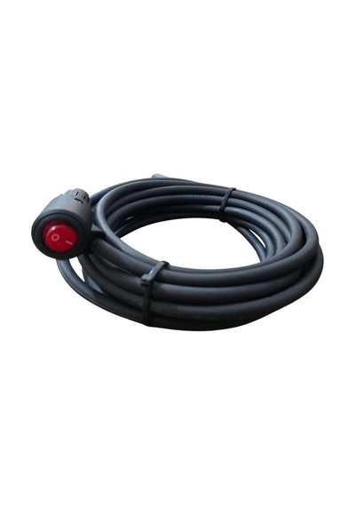 Araç Çakmaklık Uzatma Kablosu 12-24 Volt On/of Anahtarlı 16 Amper Yüksek Güç Çeken Cihazlara Özel 2 X1,5mm Ttr Bakır 5 Mt-siyah