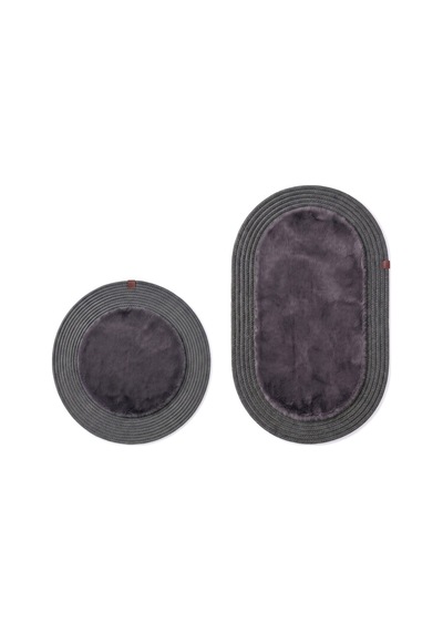 Banyo Paspası Takımı 60x100+60x60 Cm Düz Antrasit Gri & Antrasit Gri